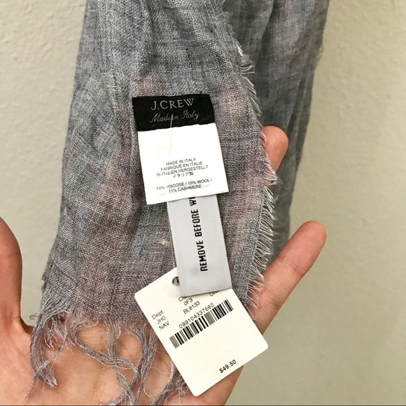 SOLD NEW JCREW chambray tissue scarf - Picture 2 of 4